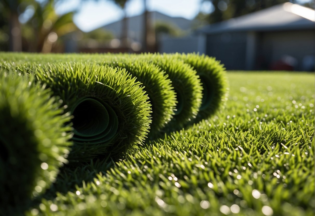 A lush green artificial turf stretches across a backyard in Kuranda QLD. The cost analysis and benefits of artificial turf are highlighted in the scene